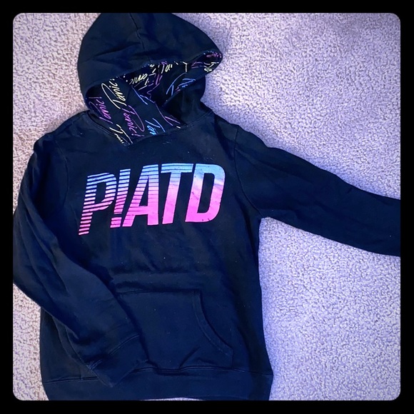 pink and black panic at the disco hoodie